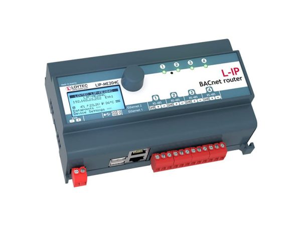 Loytec Router Router LIP-ME204C BACnet MS/TP (RS‑485) Ethernet Port (BACnet/IP) - Loytec