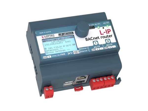 Lip Router Router LIP-ME202C BACnet MS/TP (RS‑485) Ethernet Port (BACnet/IP) - Loytec